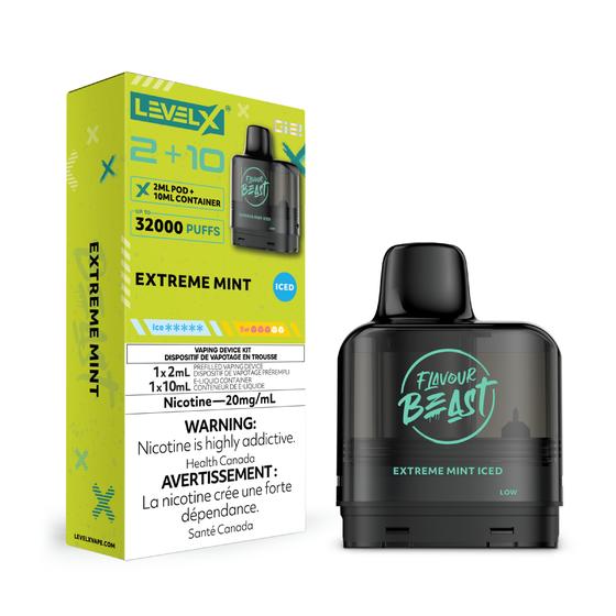 Level X G2 Flavour Beast Pod 2+10mL - Extreme Mint Iced | $24.99 Level X G2 Flavour Beast Pod 2+10mL - Extreme Mint Iced | $24.99