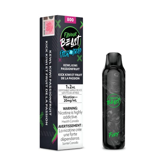 [Disposables] Flavour Beast Fury - Kewl Kiwi Passionfruit Iced Disposable Pod Systems Vancouver Toronto Calgary Richmond Montreal Kingsway Winnipeg Quebec Coquitlam Canada Canadian Vapes Shop Free Shipping E-Juice Mods Nic Salt