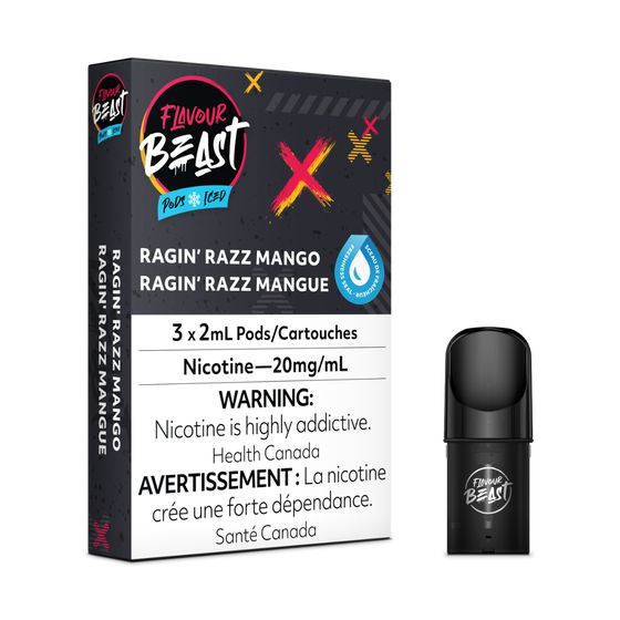 Flavour Beast - Ragin' Razz Mango Iced (3pk)