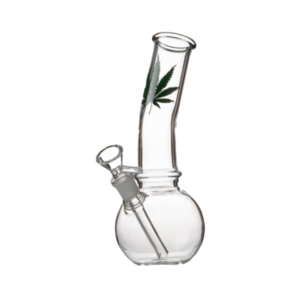8" Glass Bong with Leaf Bongs & Rigs Vancouver Toronto Calgary Richmond Montreal Kingsway Winnipeg Quebec Coquitlam Canada Canadian Vapes Shop Free Shipping E-Juice Mods Nic Salt