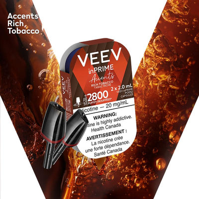 [Vape Pods] VEEV inPRIME Pod - Accents Rich Tobacco (2pk) Vape Pods