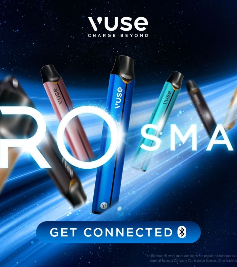 Aesthetic banner for vuse go pro smart device.