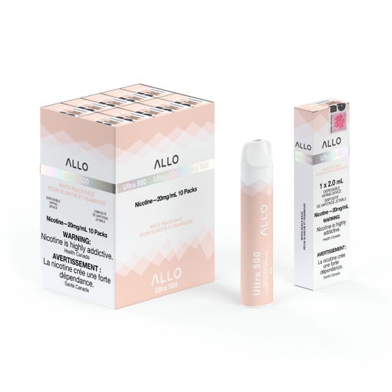 [Disposables] ALLO Ultra 500 - White Peach Razz Disposable Pod Systems Vancouver Toronto Calgary Richmond Montreal Kingsway Winnipeg Quebec Coquitlam Canada Canadian Vapes Shop Free Shipping E-Juice Mods Nic Salt