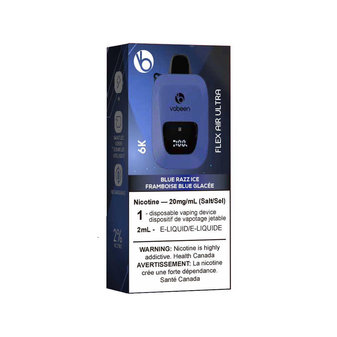 [Disposables] Vabeen Flex Air Ultra - Blue Razz Ice Disposable Pod Systems Vancouver Toronto Calgary Richmond Montreal Kingsway Winnipeg Quebec Coquitlam Canada Canadian Vapes Shop Free Shipping E-Juice Mods Nic Salt