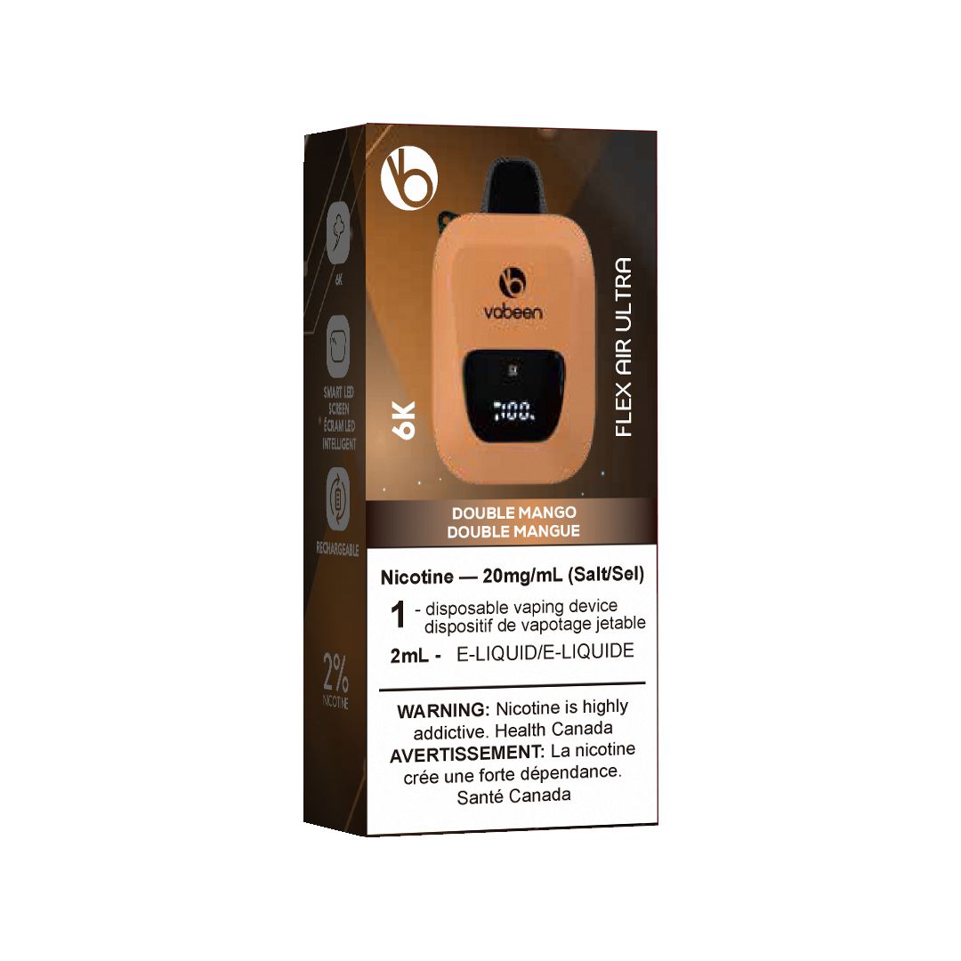 [Disposables] Vabeen Flex Air Ultra - Double Mango Disposable Pod Systems Vancouver Toronto Calgary Richmond Montreal Kingsway Winnipeg Quebec Coquitlam Canada Canadian Vapes Shop Free Shipping E-Juice Mods Nic Salt