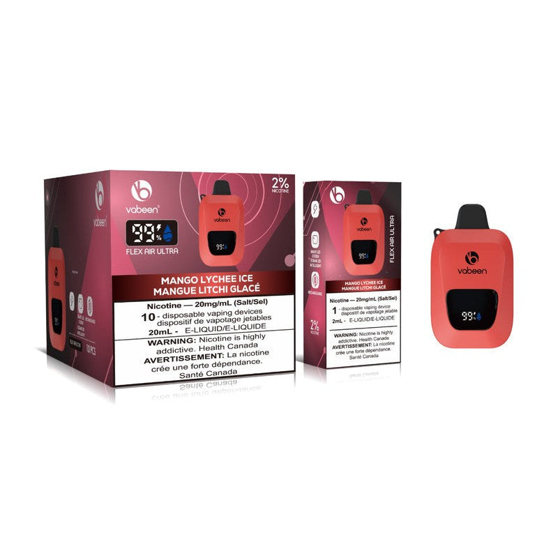 [Disposables] Vabeen Flex Air Ultra - Mango Lychee Ice Disposable Pod Systems Vancouver Toronto Calgary Richmond Montreal Kingsway Winnipeg Quebec Coquitlam Canada Canadian Vapes Shop Free Shipping E-Juice Mods Nic Salt