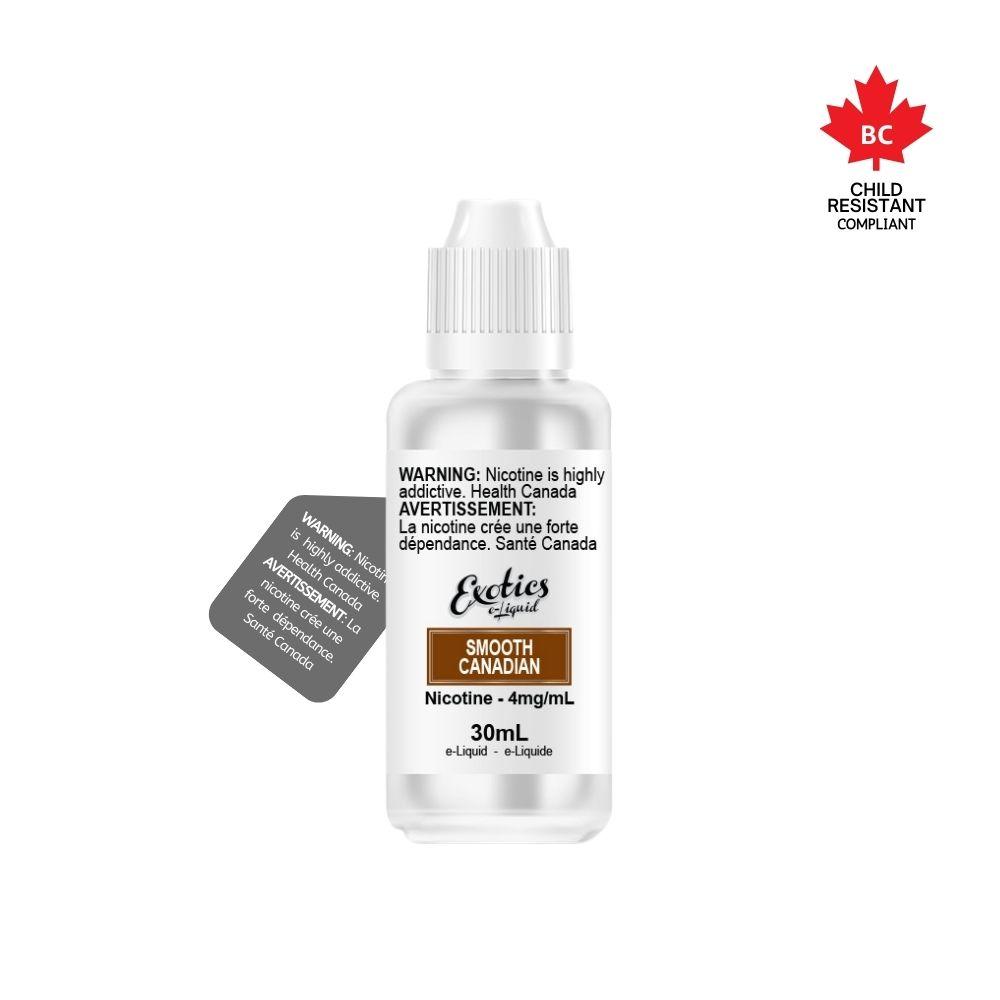 [Freebase] Exotics - Smooth Canadian Tobacco 30mL Freebase E-Juice Vancouver Toronto Calgary Richmond Montreal Kingsway Winnipeg Quebec Coquitlam Canada Canadian Vapes Shop Free Shipping E-Juice Mods Nic Salt