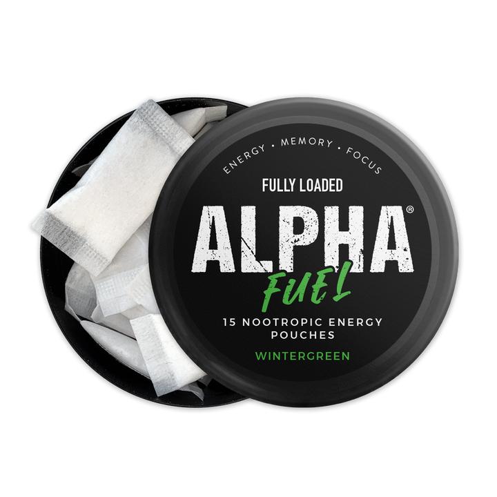 ALPHA Fuel Nootropic Pouches - Wintergreen-Nootropic Pouches-ALPHA-One Can (15 Pouches)-Lucky 8 Vapes