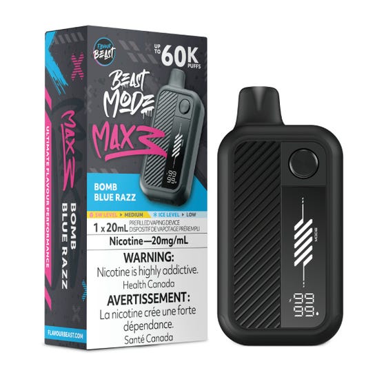 [Disposables] Flavour Beast Beast Mode Max 3 - Bomb Blue Razz-Disposable Pod Systems-Flavour Beast Beast Mode Max 3-20mg-Lucky 8 Vapes