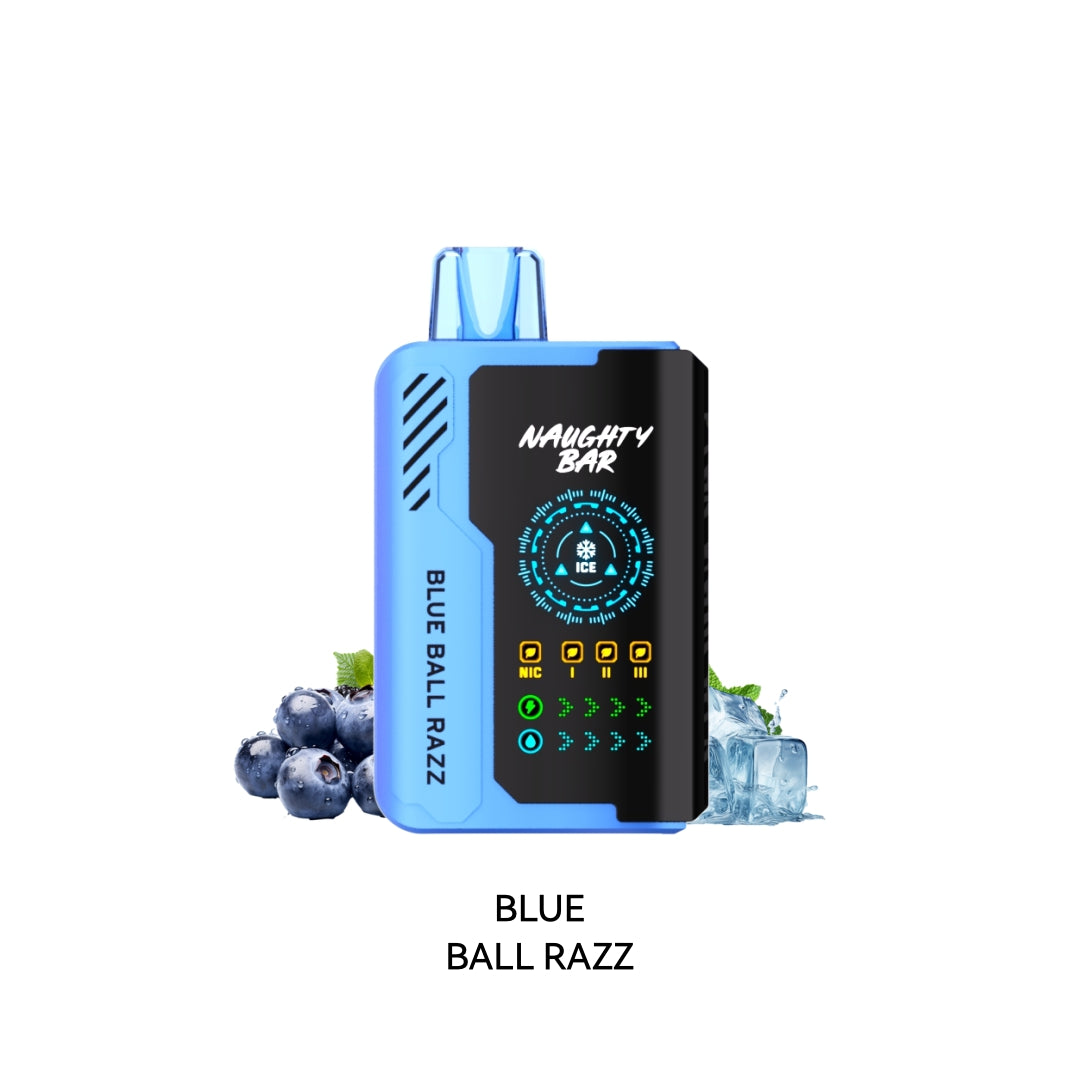 [Disposables] Naughty Bar - Blue Ball Razz-Disposable Pod Systems-Naughty Bar-20mg-Lucky 8 Vapes