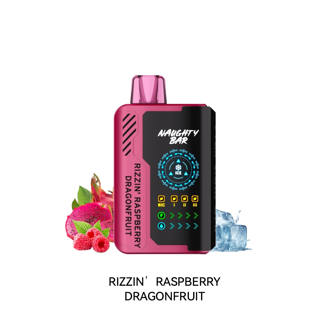 [Disposables] Naughty Bar - Rizzin' Raspberry Dragonfruit-Disposable Pod Systems-Naughty Bar-20mg-Lucky 8 Vapes