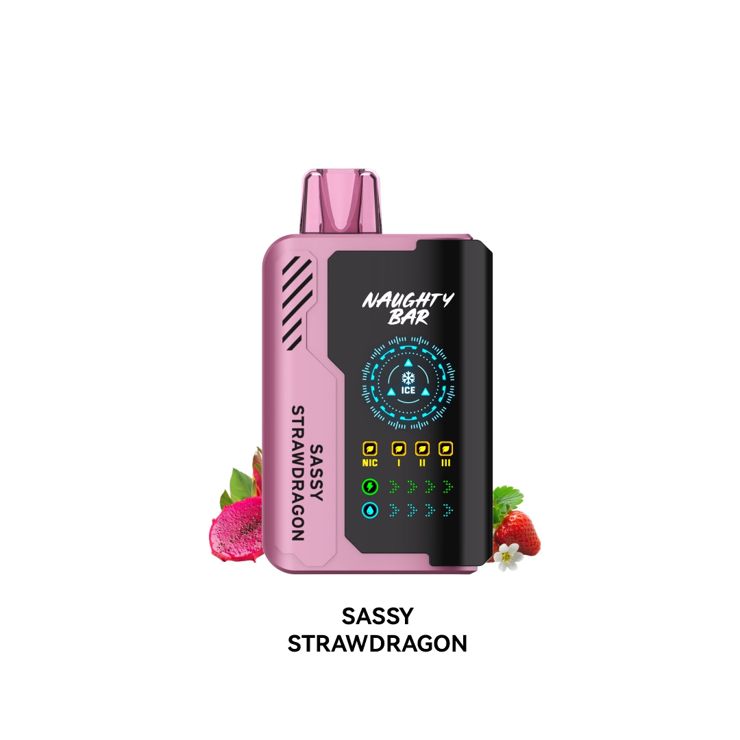 [Disposables] Naughty Bar - Sassy Strawdragon-Disposable Pod Systems-Naughty Bar-20mg-Lucky 8 Vapes