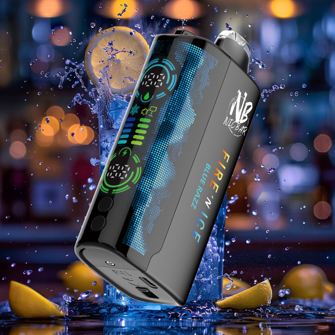 [Disposables] Nic Bar Fire N' Ice - Blue Razz-Disposable Pod Systems-Nic Bar Fire N' Ice-20mg-Lucky 8 Vapes