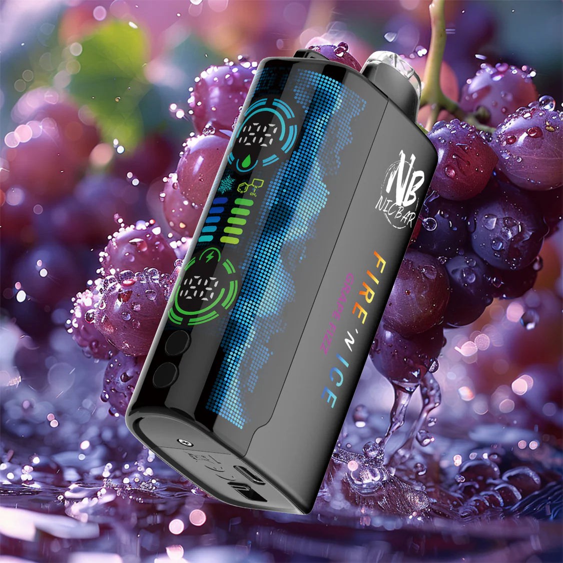 [Disposables] Nic Bar Fire N' Ice - Grape Fizz-Disposable Pod Systems-Nic Bar Fire N' Ice-20mg-Lucky 8 Vapes