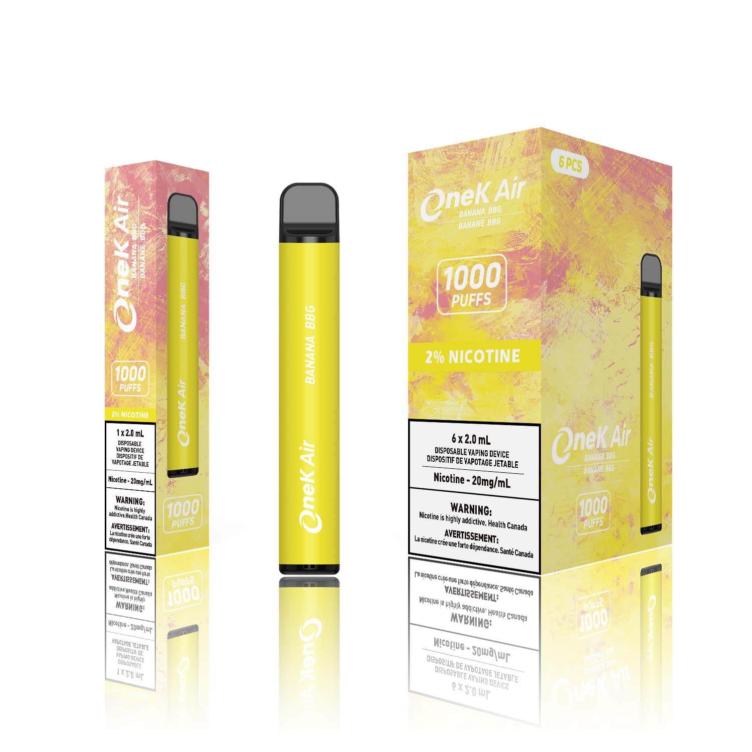 [Disposables] OneK Air - Banana BBG-Disposable Pod Systems-OneK Air-20mg-Lucky 8 Vapes