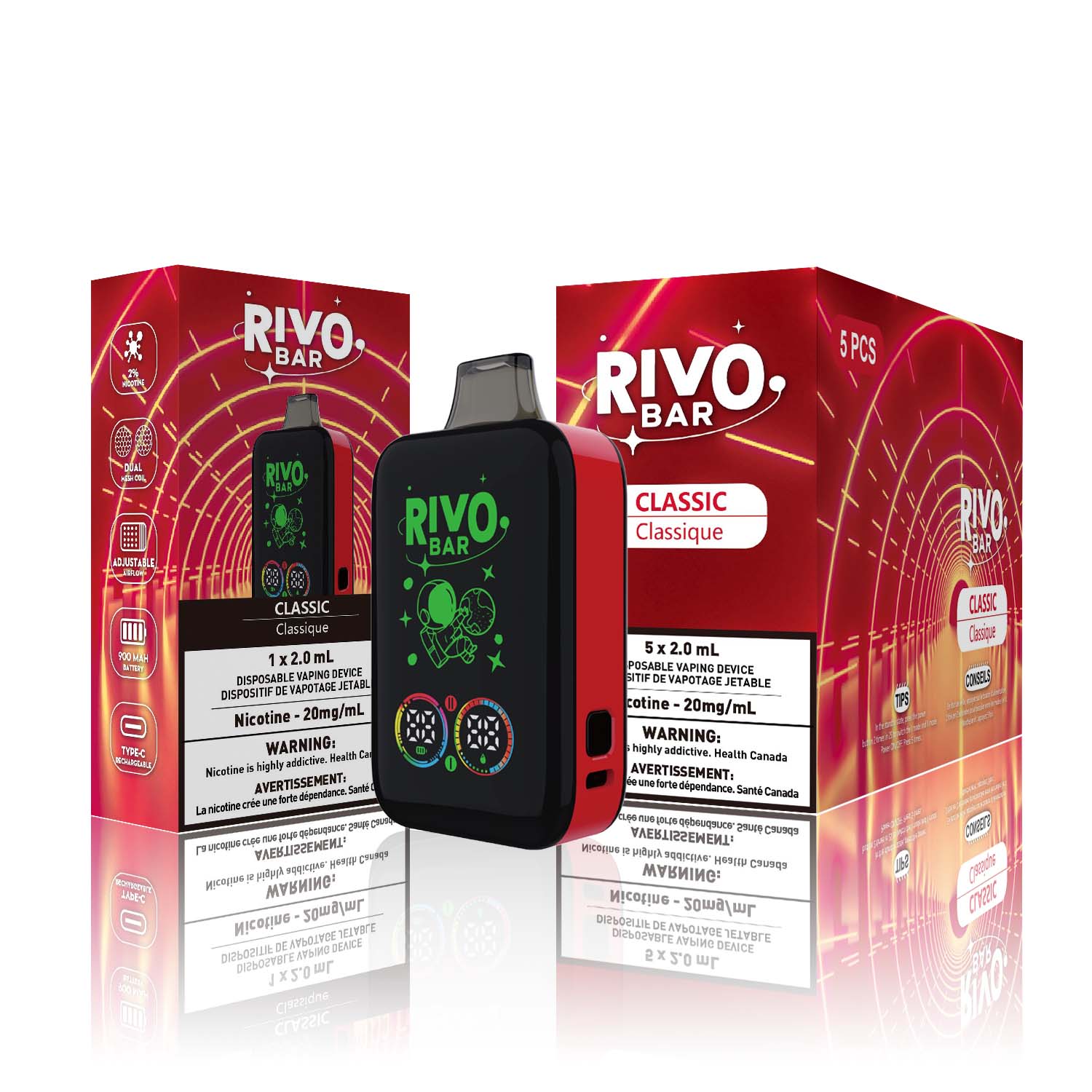 [Disposables] RIVO Bar - Classic-Disposable Pod Systems-RIVO Bar-20mg-Lucky 8 Vapes