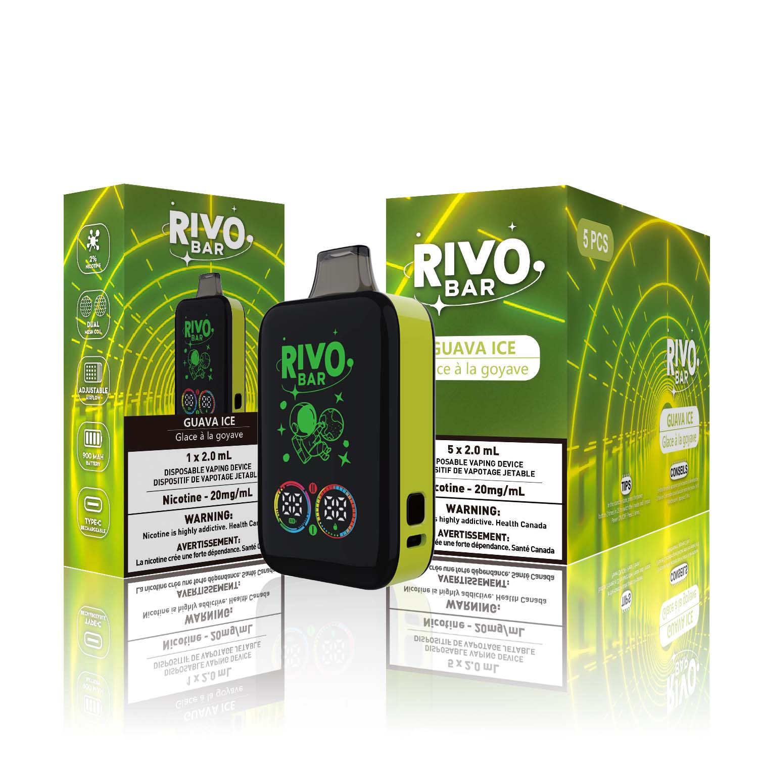 [Disposables] RIVO Bar - Guava Ice-Disposable Pod Systems-RIVO Bar-20mg-Lucky 8 Vapes
