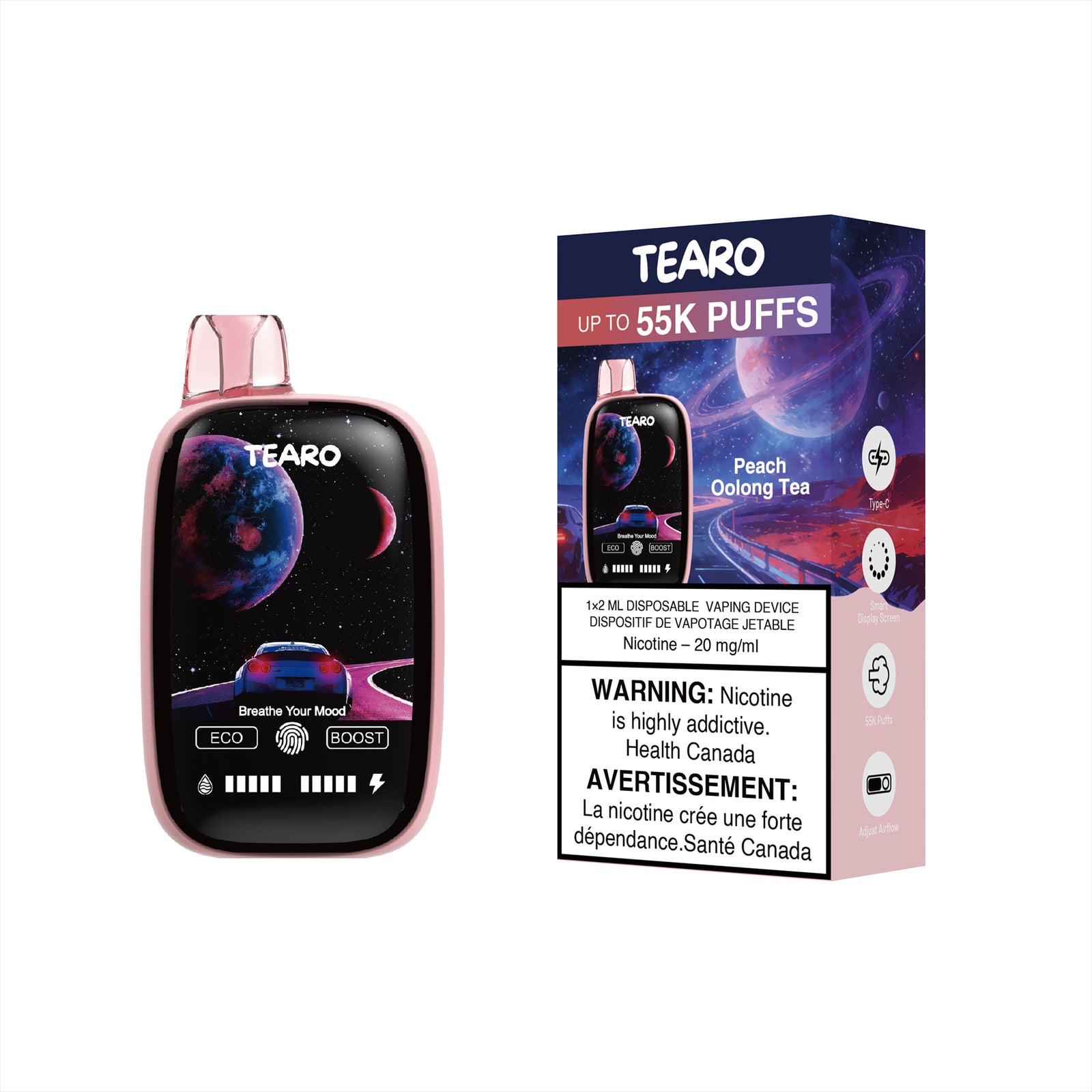 [Disposables] Tearo 55K - Peach Oolong Tea-Disposable Pod Systems-Tearo 55K-20mg-Lucky 8 Vapes