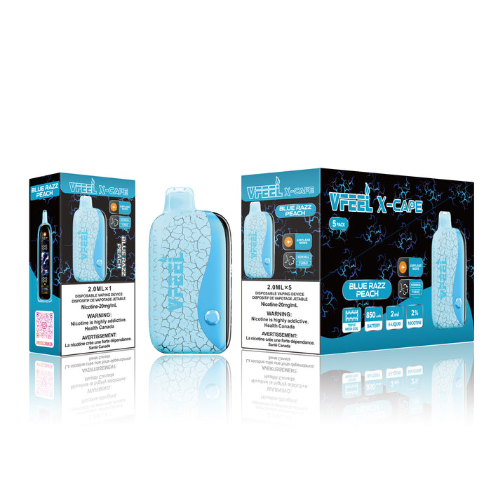 [Disposables] VFEEL X-CAPE - Blue Razz Peach Ice-Disposable Pod Systems-VFEEL X-CAPE-20mg-Lucky 8 Vapes