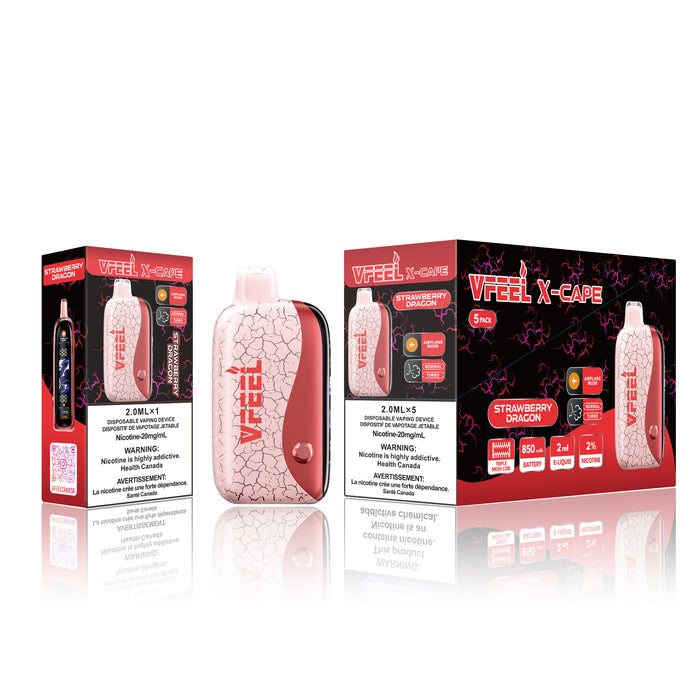 [Disposables] VFEEL X-CAPE - Strawberry Dragon-Disposable Pod Systems-VFEEL X-CAPE-20mg-Lucky 8 Vapes
