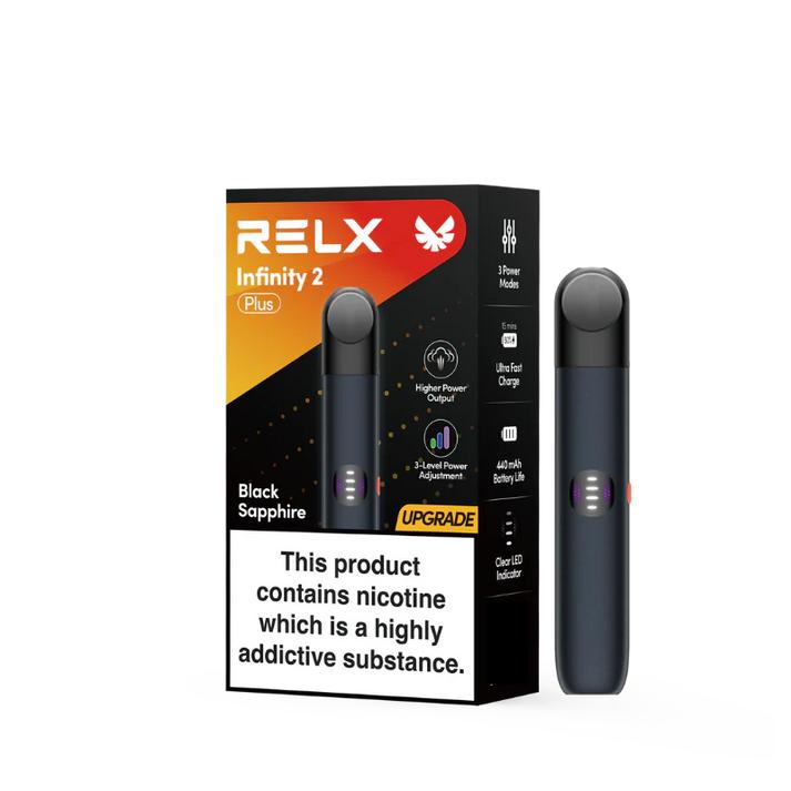 RELX Infinity 2 Plus Vape Pod Device Kit-Closed Pod Device Kits-RELX Infinity-Black Sapphire-Lucky 8 Vapes