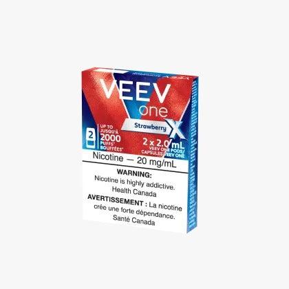 [Vape Pods] VEEV One X Pod - Strawberry (2pk)-Vape Pods-VEEV One X-20mg-Lucky 8 Vapes