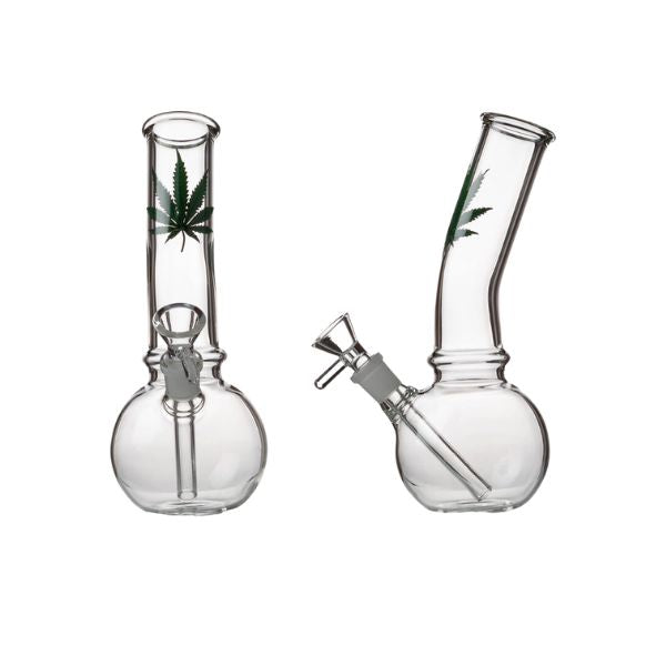 8" Glass Bong with Leaf Bongs & Rigs Vancouver Toronto Calgary Richmond Montreal Kingsway Winnipeg Quebec Coquitlam Canada Canadian Vapes Shop Free Shipping E-Juice Mods Nic Salt