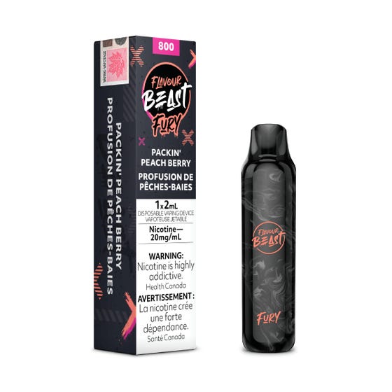 [Disposables] Flavour Beast Fury - Packin' Peach Berry Disposable Pod Systems Vancouver Toronto Calgary Richmond Montreal Kingsway Winnipeg Quebec Coquitlam Canada Canadian Vapes Shop Free Shipping E-Juice Mods Nic Salt