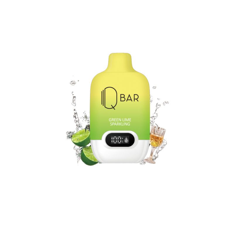 [Disposables] QBAR - Green Lime Sparkling Disposable Pod Systems Vancouver Toronto Calgary Richmond Montreal Kingsway Winnipeg Quebec Coquitlam Canada Canadian Vapes Shop Free Shipping E-Juice Mods Nic Salt