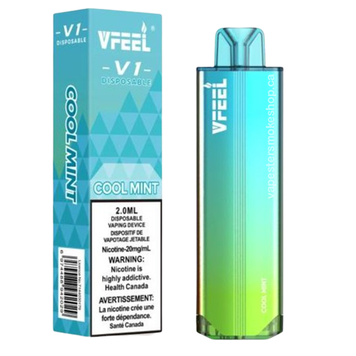 [Disposables] VFEEL V1 - Cool Mint Disposable Pod Systems Vancouver Toronto Calgary Richmond Montreal Kingsway Winnipeg Quebec Coquitlam Canada Canadian Vapes Shop Free Shipping E-Juice Mods Nic Salt