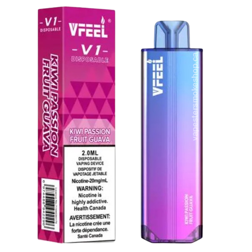 [Disposables] VFEEL V1 - Kiwi Passionfruit Guava Disposable Pod Systems Vancouver Toronto Calgary Richmond Montreal Kingsway Winnipeg Quebec Coquitlam Canada Canadian Vapes Shop Free Shipping E-Juice Mods Nic Salt