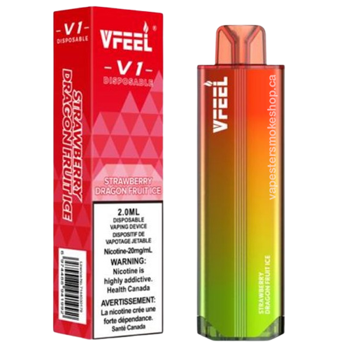 [Disposables] VFEEL V1 - Strawberry Dragon Fruit Ice Disposable Pod Systems Vancouver Toronto Calgary Richmond Montreal Kingsway Winnipeg Quebec Coquitlam Canada Canadian Vapes Shop Free Shipping E-Juice Mods Nic Salt