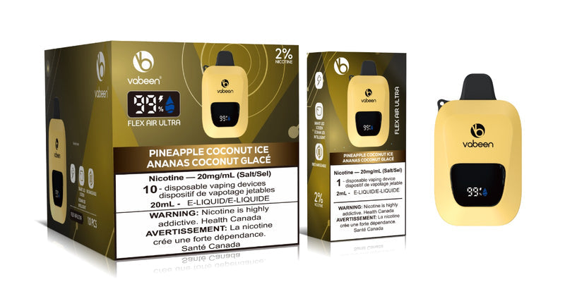 [Disposables] Vabeen Flex Air Ultra - Pineapple Coconut Ice Disposable Pod Systems Vancouver Toronto Calgary Richmond Montreal Kingsway Winnipeg Quebec Coquitlam Canada Canadian Vapes Shop Free Shipping E-Juice Mods Nic Salt