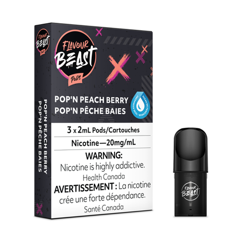 [Vape Pods] Flavour Beast - Packin' Peach Berry (Pop'n Peach Berry) (3pk)
