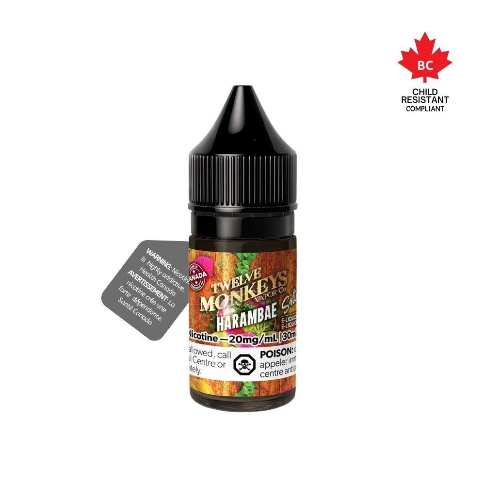 [Nic Salt] 12 Monkeys Salt - Harambae 30ml Nic Salt E-Juice Vancouver Toronto Calgary Richmond Montreal Kingsway Winnipeg Quebec Coquitlam Canada Canadian Vapes Shop Free Shipping E-Juice Mods Nic Salt