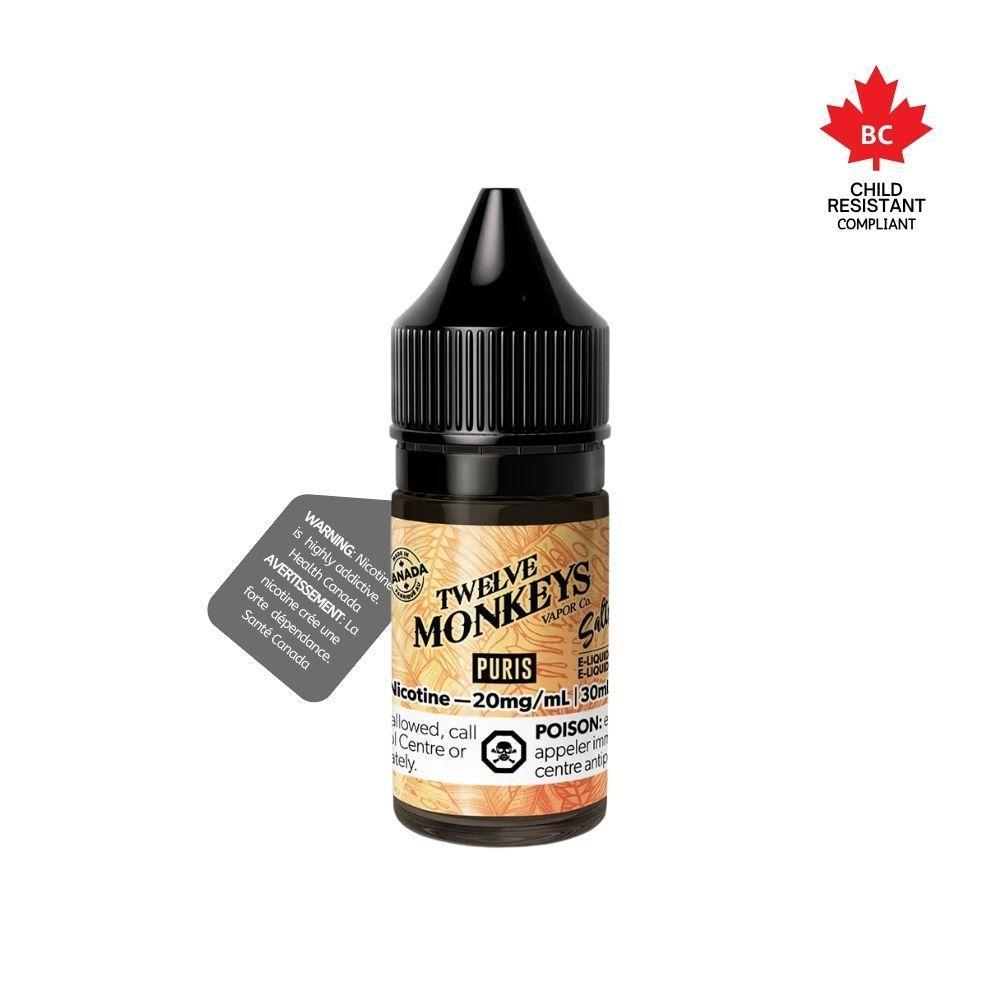 [Nic Salt] 12 Monkeys Salt - Puris 30ml Nic Salt E-Juice Vancouver Toronto Calgary Richmond Montreal Kingsway Winnipeg Quebec Coquitlam Canada Canadian Vapes Shop Free Shipping E-Juice Mods Nic Salt
