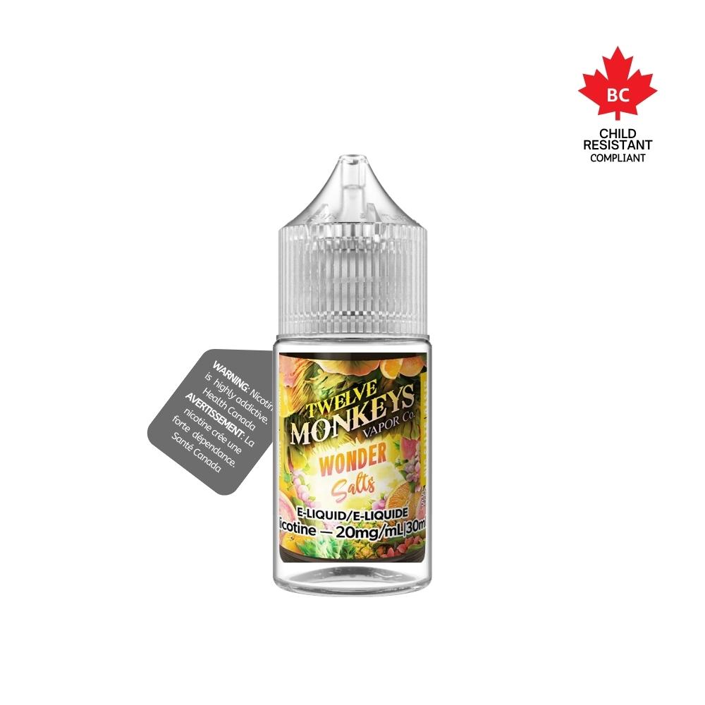 [Nic Salt] 12 Monkeys Salt - Wonder 30ml Nic Salt E-Juice Vancouver Toronto Calgary Richmond Montreal Kingsway Winnipeg Quebec Coquitlam Canada Canadian Vapes Shop Free Shipping E-Juice Mods Nic Salt