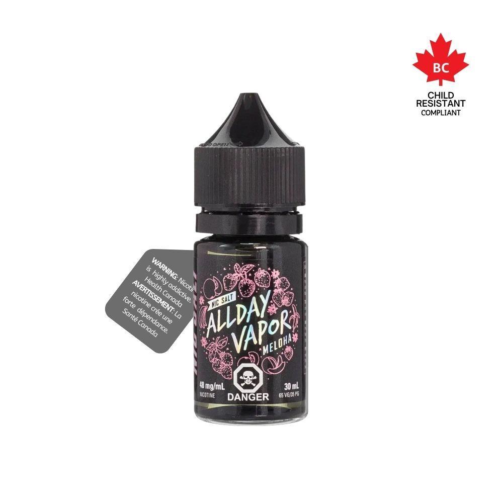 [Nic Salt] All Day Vapor - Meloha 30ml Nic Salt E-Juice Vancouver Toronto Calgary Richmond Montreal Kingsway Winnipeg Quebec Coquitlam Canada Canadian Vapes Shop Free Shipping E-Juice Mods Nic Salt