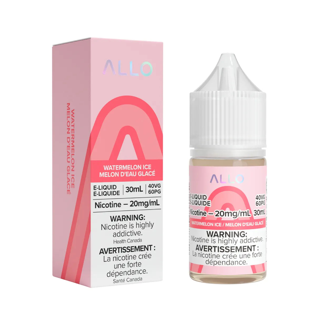 [Nic Salt] ALLO Salt - Watermelon Ice 30ml Nic Salt E-Juice Vancouver Toronto Calgary Richmond Montreal Kingsway Winnipeg Quebec Coquitlam Canada Canadian Vapes Shop Free Shipping E-Juice Mods Nic Salt