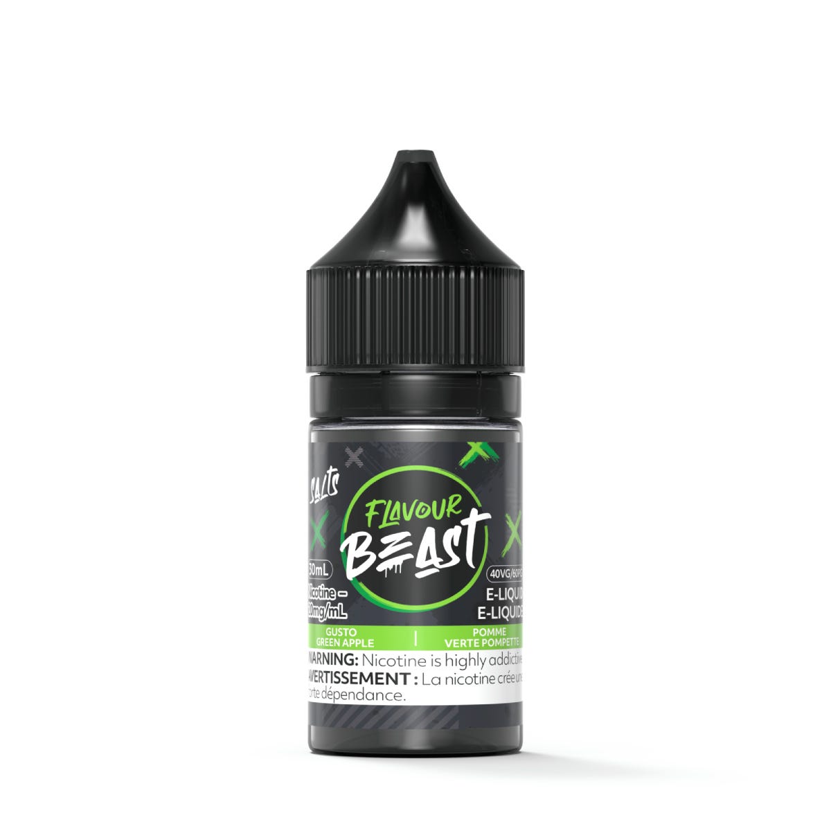 [Nic Salt] Flavour Beast - Gusto Green Apple 30ml Nic Salt E-Juice Vancouver Toronto Calgary Richmond Montreal Kingsway Winnipeg Quebec Coquitlam Canada Canadian Vapes Shop Free Shipping E-Juice Mods Nic Salt