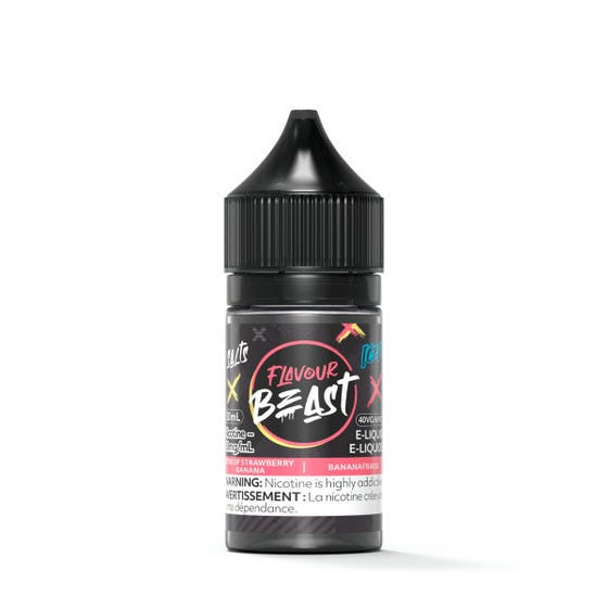 [Nic Salt] Flavour Beast - STR8 Up Strawberry Banana Iced Nic Salt E-Juice Vancouver Toronto Calgary Richmond Montreal Kingsway Winnipeg Quebec Coquitlam Canada Canadian Vapes Shop Free Shipping E-Juice Mods Nic Salt