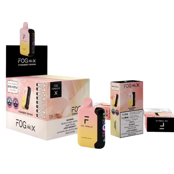 [Disposables] Fog Formulas Pro X – Strawberry Banana-Disposable Pod Systems-Fog Formulas Pro X-20mg (Intense)-Lucky 8 Vapes