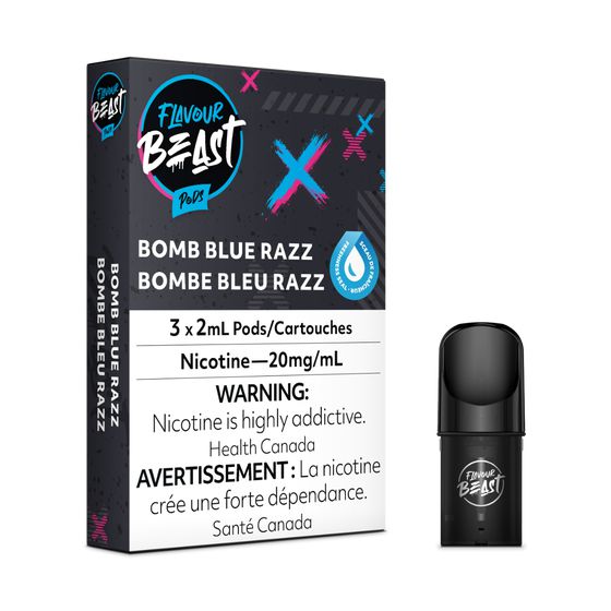 [Vape Pods] Flavour Beast - Bomb Blue Razz (3pk) Vape Pods Vancouver Toronto Calgary Richmond Montreal Kingsway Winnipeg Quebec Coquitlam Canada Canadian Vapes Shop Free Shipping E-Juice Mods Nic Salt