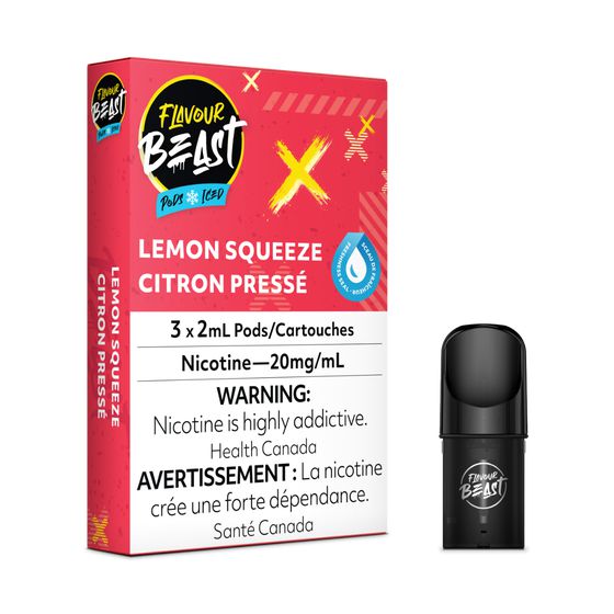 [Vape Pods] Flavour Beast - Lemon Squeeze Iced (3pk) Vape Pods Vancouver Toronto Calgary Richmond Montreal Kingsway Winnipeg Quebec Coquitlam Canada Canadian Vapes Shop Free Shipping E-Juice Mods Nic Salt
