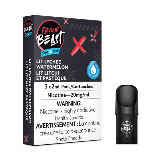 [Vape Pods] Flavour Beast - Lit Lychee Watermelon Iced (3pk) Vape Pods Vancouver Toronto Calgary Richmond Montreal Kingsway Winnipeg Quebec Coquitlam Canada Canadian Vapes Shop Free Shipping E-Juice Mods Nic Salt
