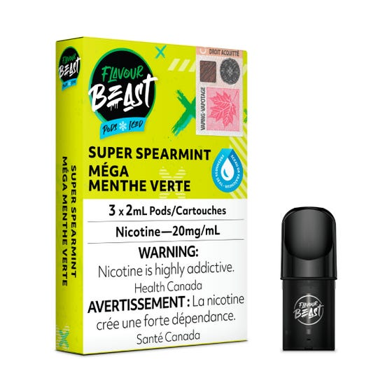 [Vape Pods] Flavour Beast - Super Spearmint Iced (3pk) Vape Pods Vancouver Toronto Calgary Richmond Montreal Kingsway Winnipeg Quebec Coquitlam Canada Canadian Vapes Shop Free Shipping E-Juice Mods Nic Salt