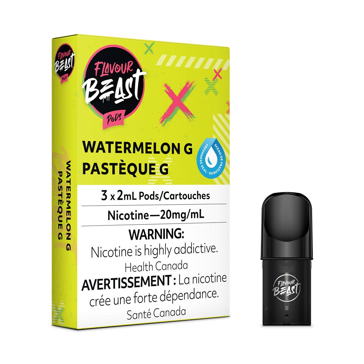 [Vape Pods] Flavour Beast - Watermelon G (3pk) Vape Pods Vancouver Toronto Calgary Richmond Montreal Kingsway Winnipeg Quebec Coquitlam Canada Canadian Vapes Shop Free Shipping E-Juice Mods Nic Salt