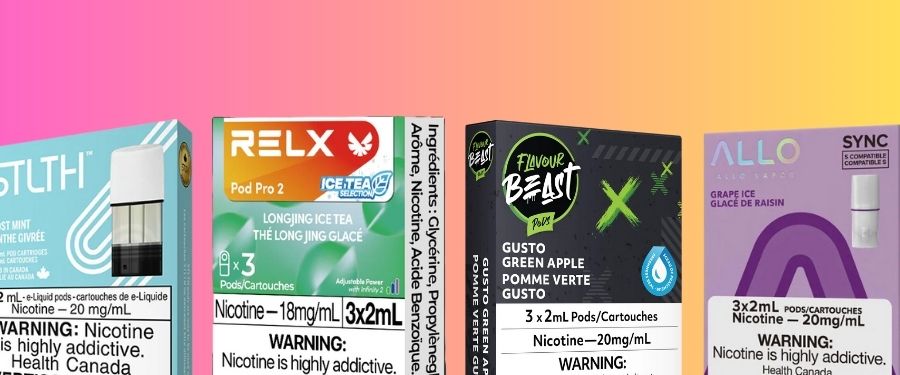 Aesthetic banner for vape pods.