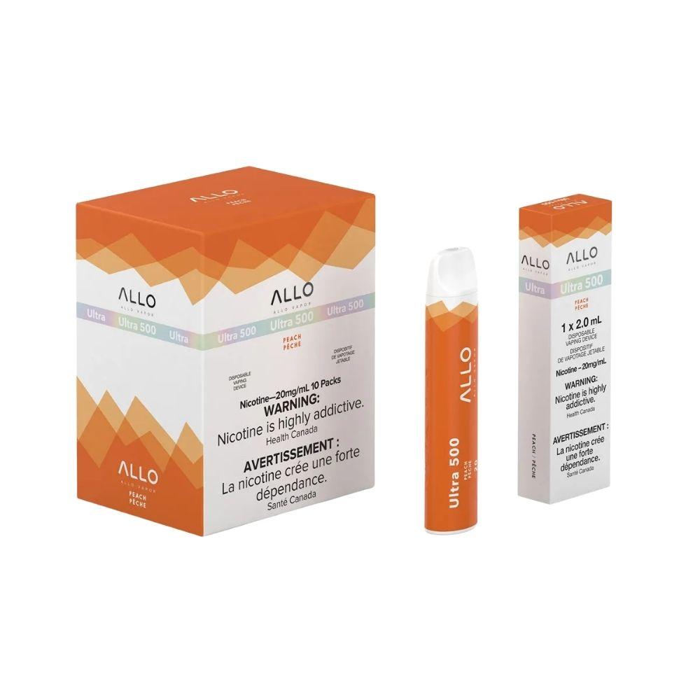 [Disposables] ALLO Ultra 500 - Peach Disposable Pod Systems Vancouver Toronto Calgary Richmond Montreal Kingsway Winnipeg Quebec Coquitlam Canada Canadian Vapes Shop Free Shipping E-Juice Mods Nic Salt