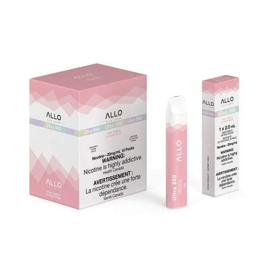 [Disposables] ALLO Ultra 500 - Pink Lemon Disposable Pod Systems Vancouver Toronto Calgary Richmond Montreal Kingsway Winnipeg Quebec Coquitlam Canada Canadian Vapes Shop Free Shipping E-Juice Mods Nic Salt